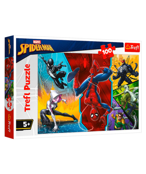 TF Puzzle - "100" - "Upside down / Disney Marvel Spiderman